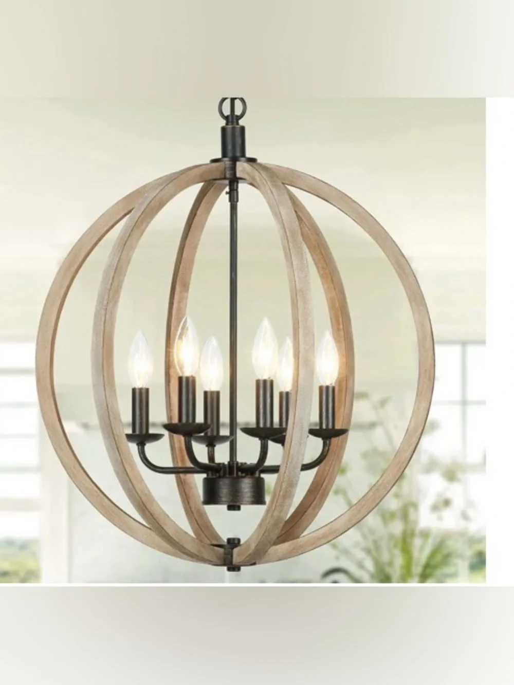 Congratsu Wood Farmhouse Chandelier
